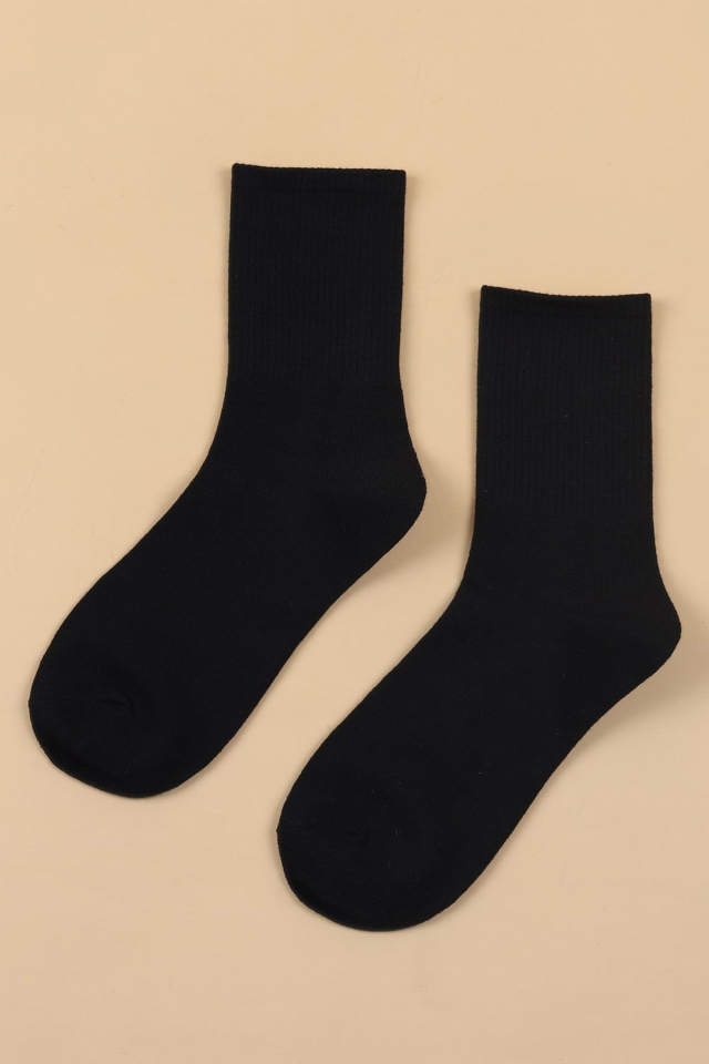 3'lü Siyah Tenis Çorap CRP10