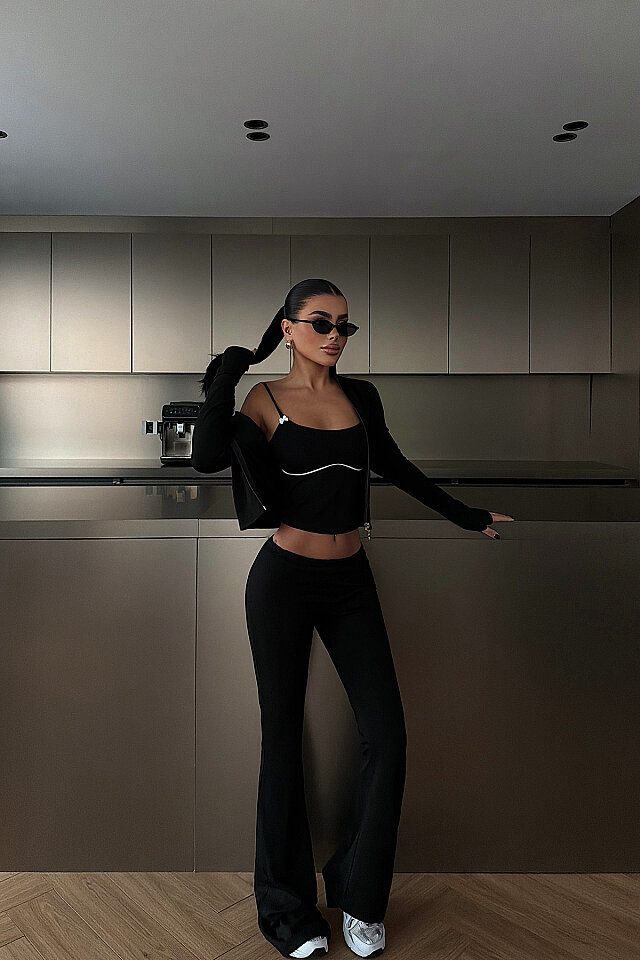 Siyah 6'lı Yoga Set