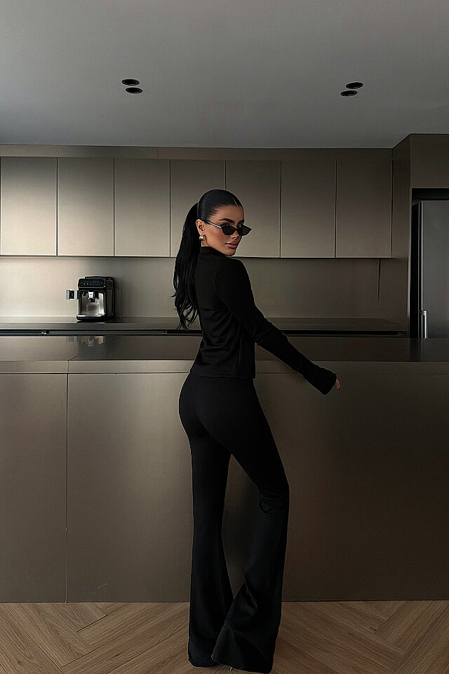 Siyah 6'lı Yoga Set
