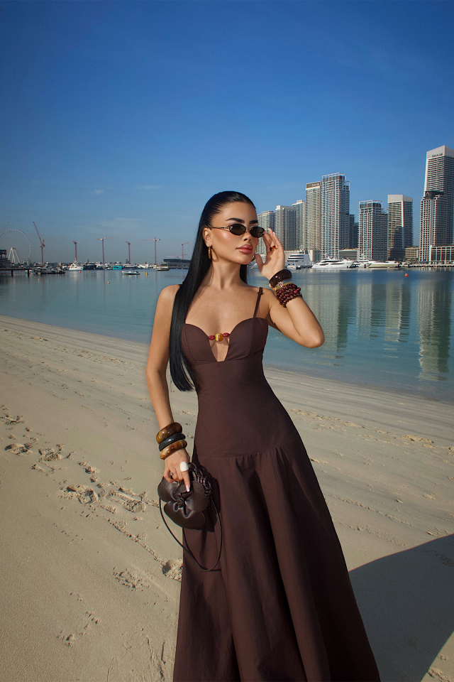 Kahve Havenna Elbise ATE-4839