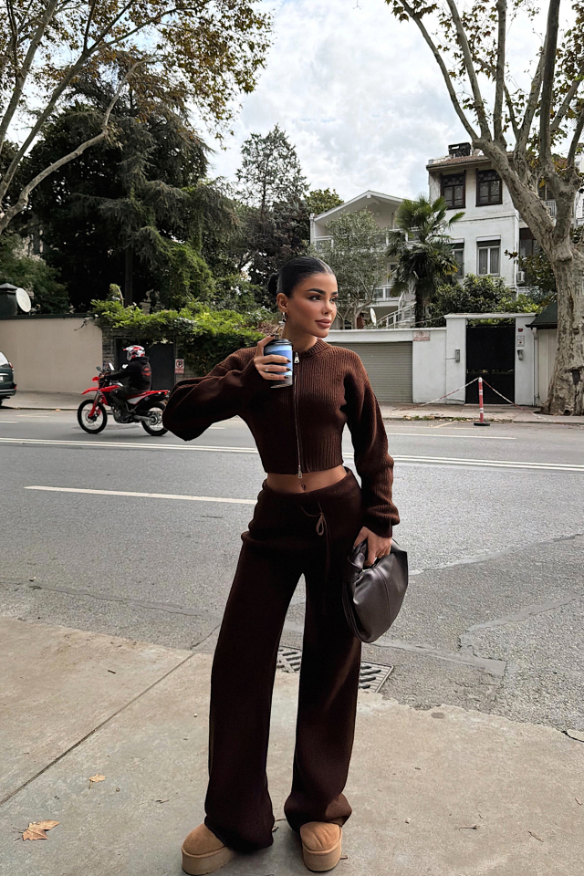 Acı Kahve Zaria Triko Takım ATE-3978 - EYYO