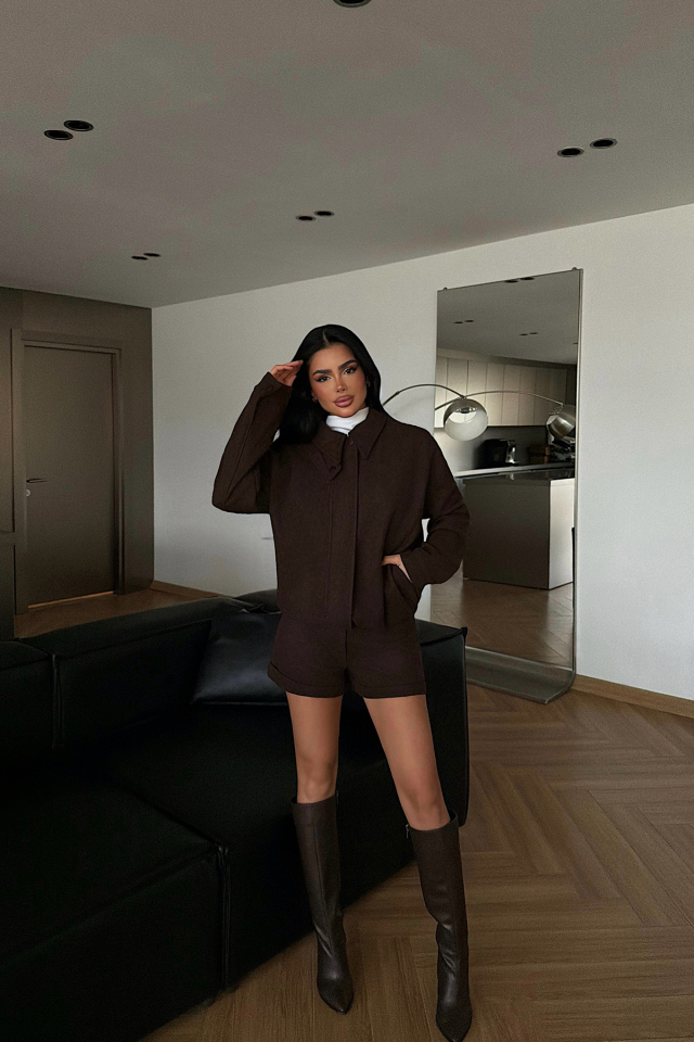 Acı Kahve Marner şort ceket takım