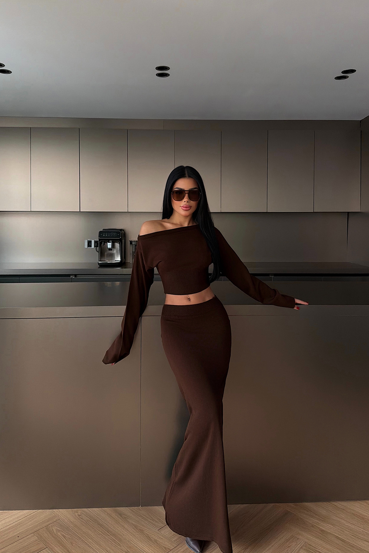 Acı Kahve Slayha Triko Takım ATE-4068