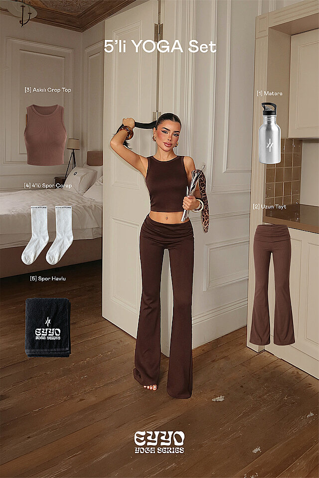 Acı Kahverengi Bisu 5'li Yoga Set