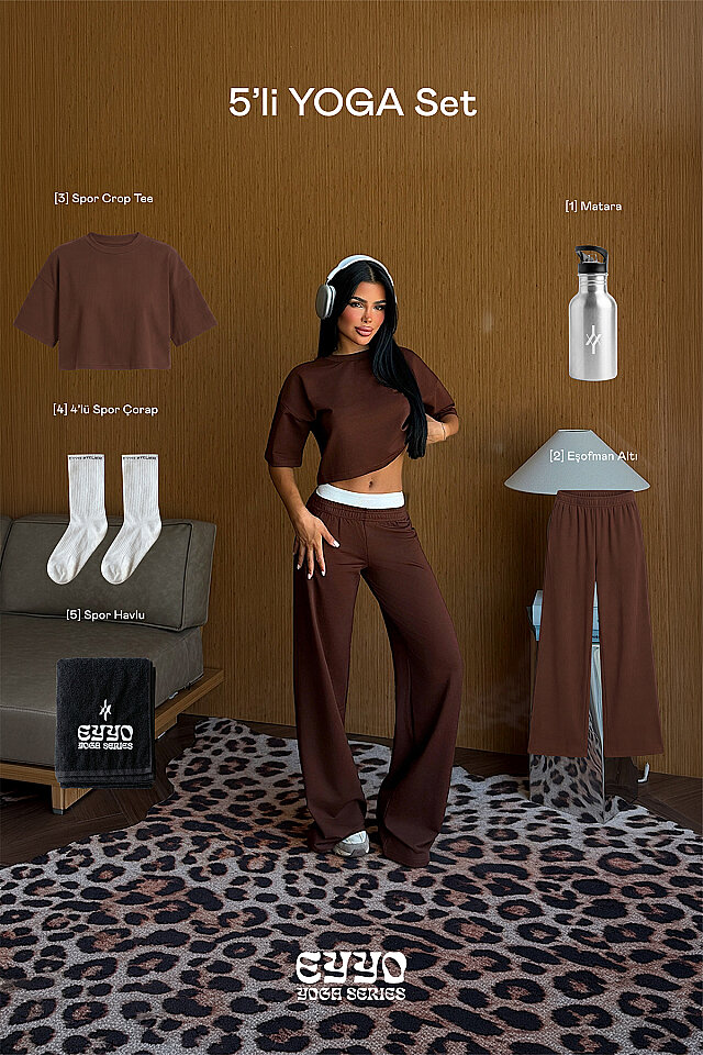 Acı Kahverengi Judem 5'li Yoga Set