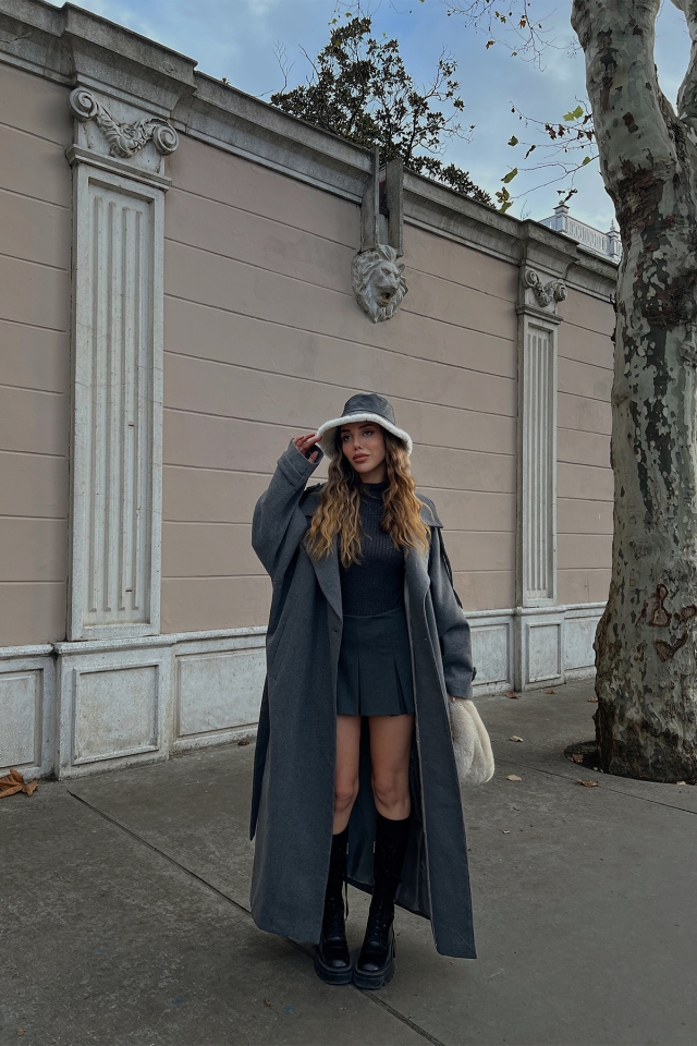 Anthracite Oversize Cache Coat ATE2924