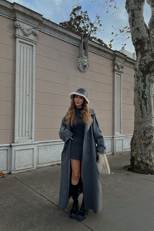 Anthracite Oversize Cache Coat ATE2924