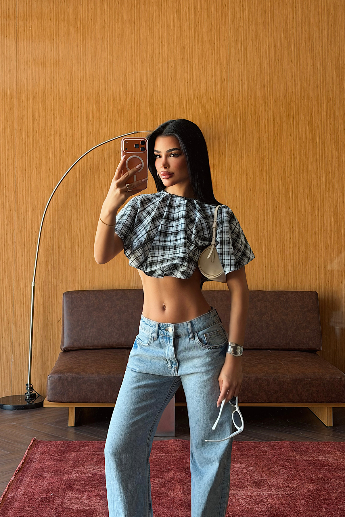 Bebe Mavisi Bahu Crop Bluz ATE-5492
