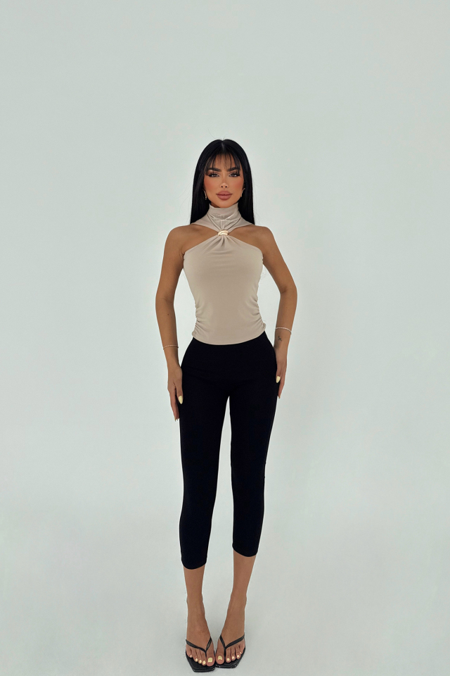 Bej Nolia Aksesuar Detaylı Bluz ATE-2828