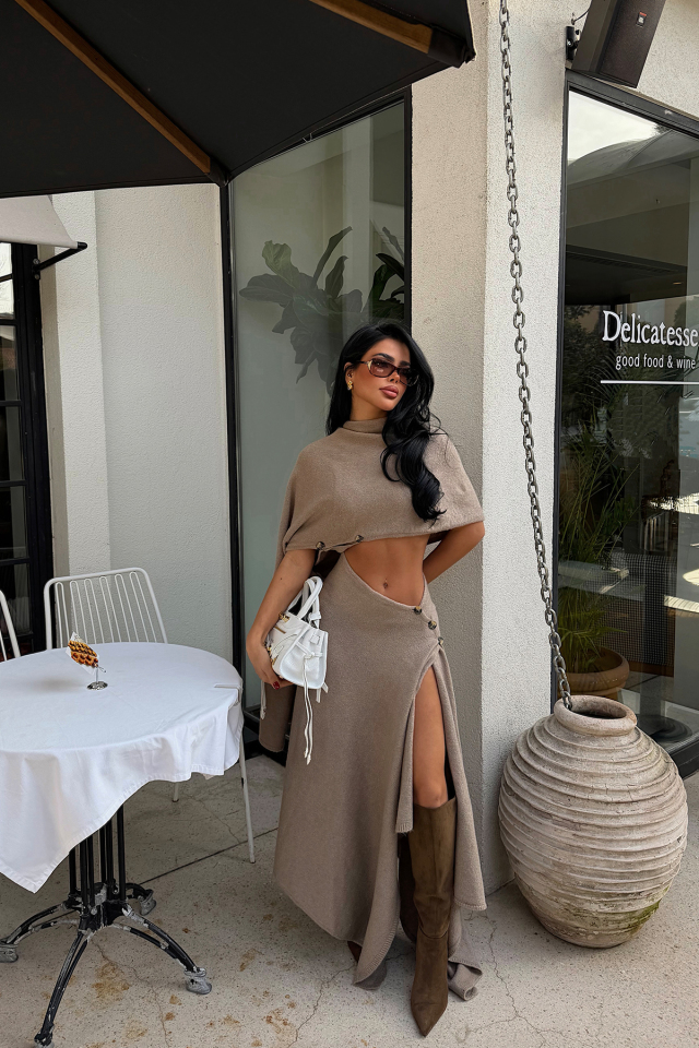 Bej Suzette triko takım