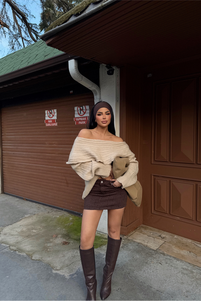 Bej Jillx Triko Kazak ATE-2278
