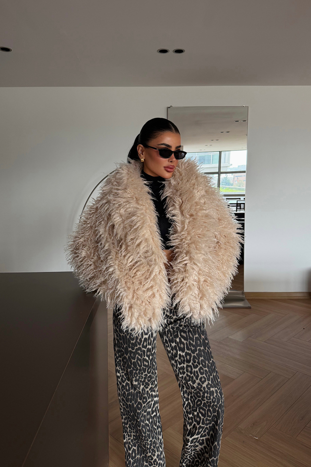Bej Mayfair kürk