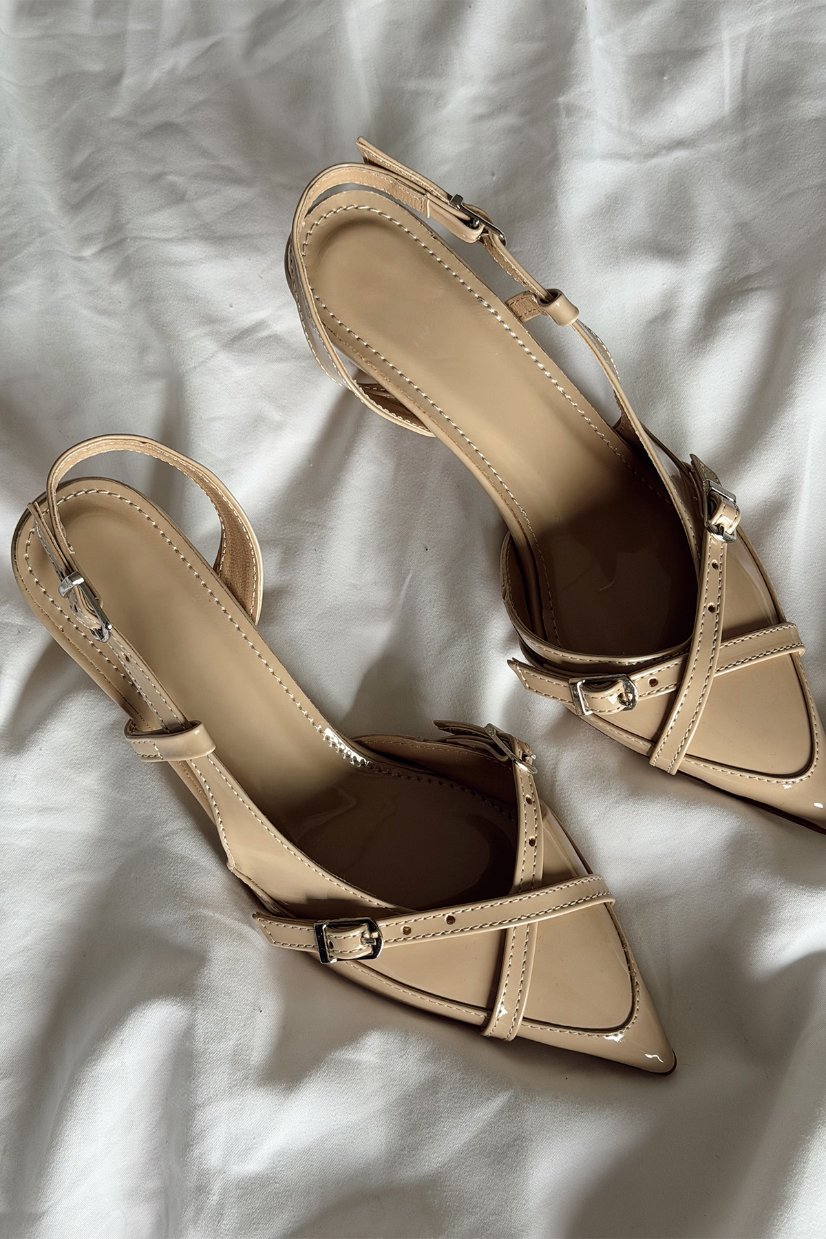 Bej Bertu stiletto Ayakkabı ATE-2629