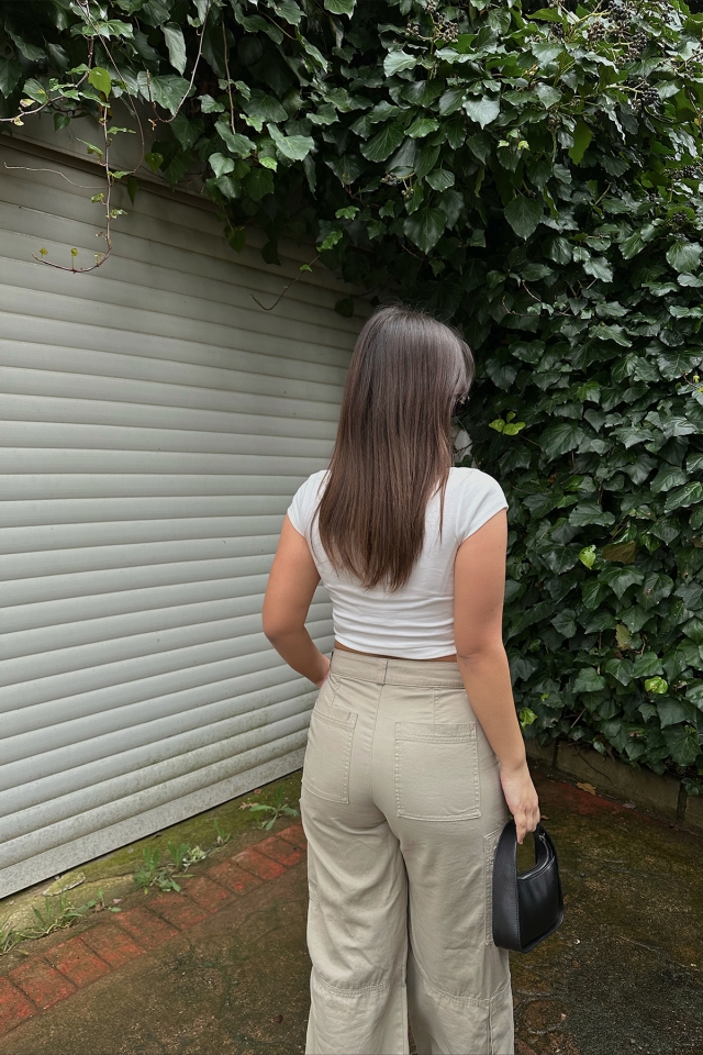 Beyaz Basic Crop Top ATE4719
