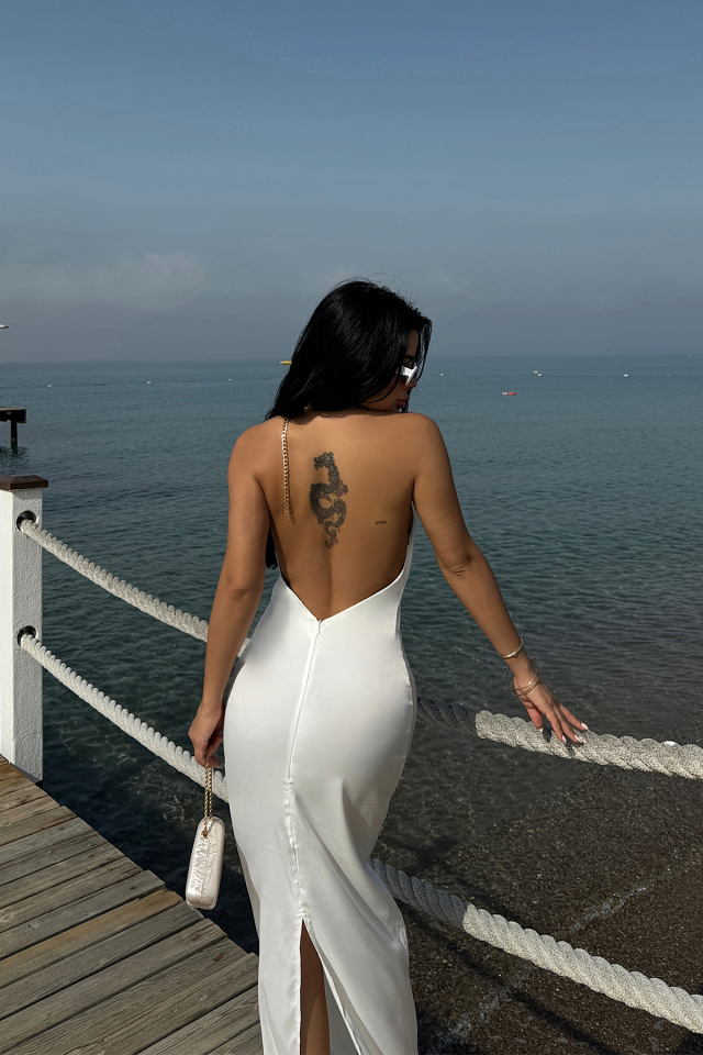 Beyaz Sofia Elbise ATE-1130