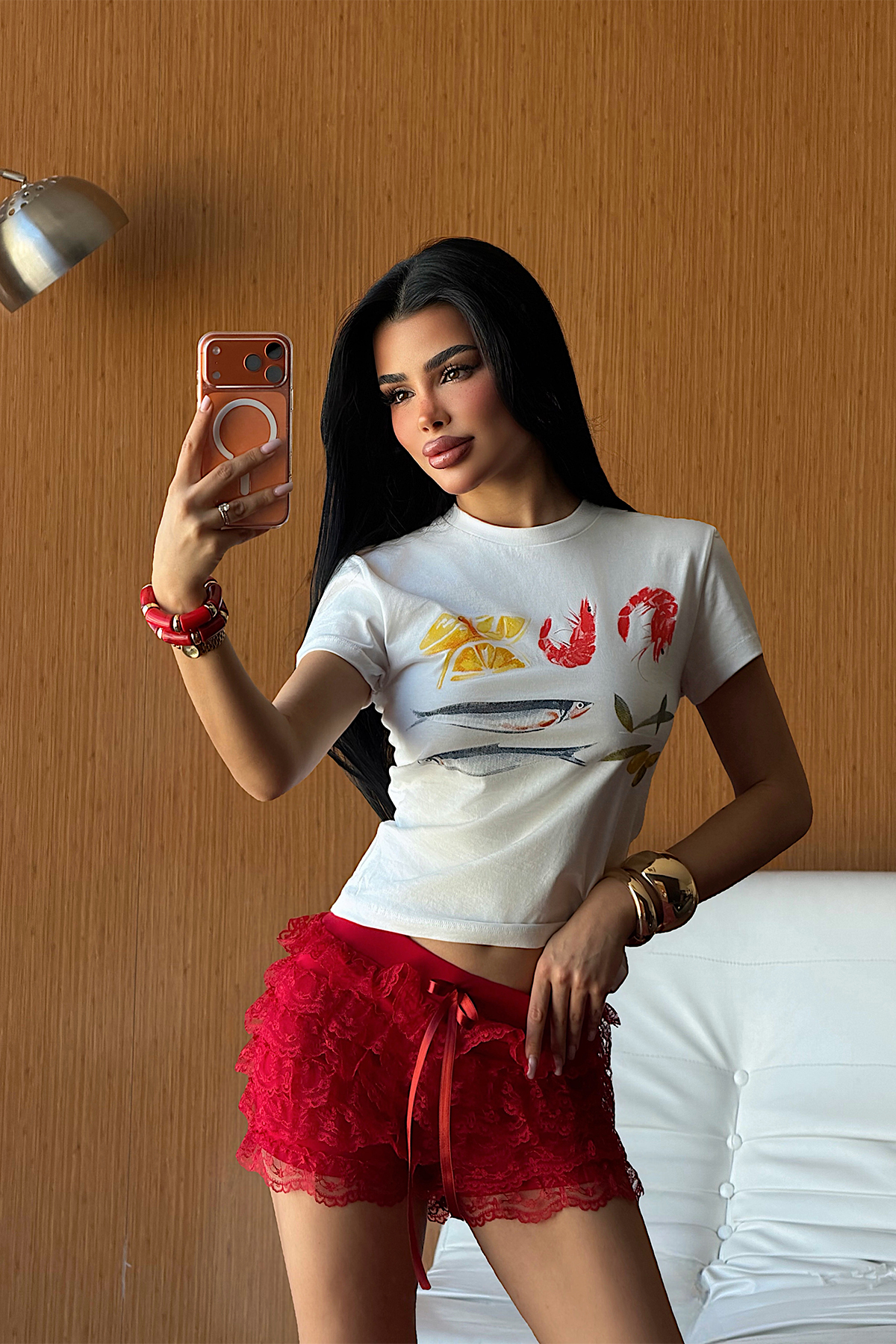 Beyaz Tenge Tshirt ATE-5550