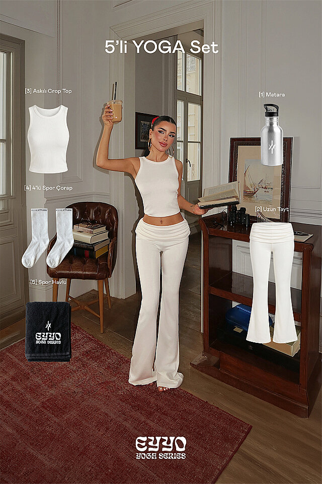 Beyaz Bisu 5'li Yoga Set