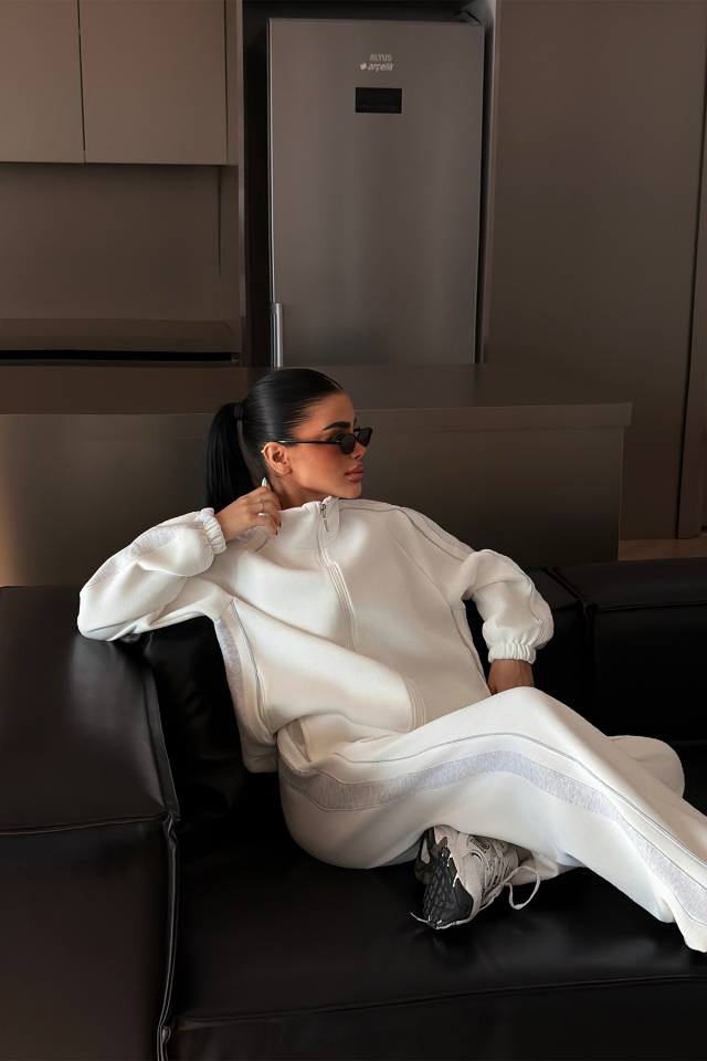 Beyaz Gionna Eşofman Takımı ATE-4359 - EYYO