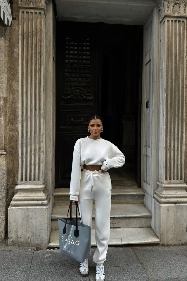 Beyaz Eşofman Takım ATE-0767 - EYYO