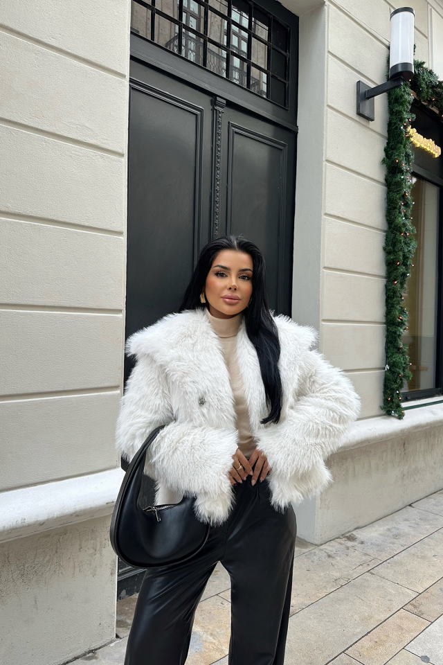 Beyaz Eva Kısa Kürk ATE-0681