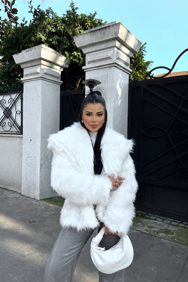 Beyaz Eva Kısa Kürk ATE-0681