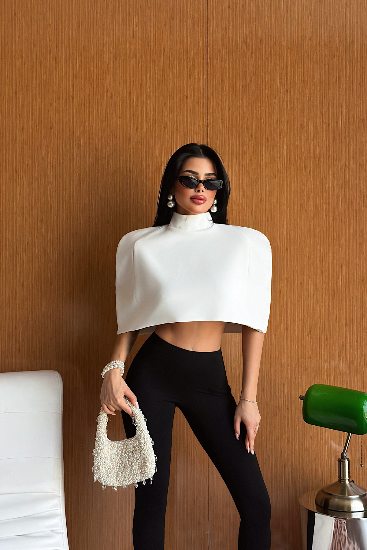 Beyaz Suuti Crop Bluz ATE-5301