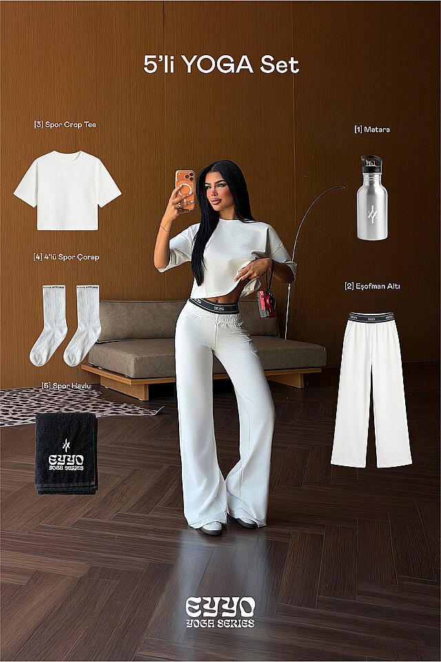 Beyaz Judem 5'li Yoga Set