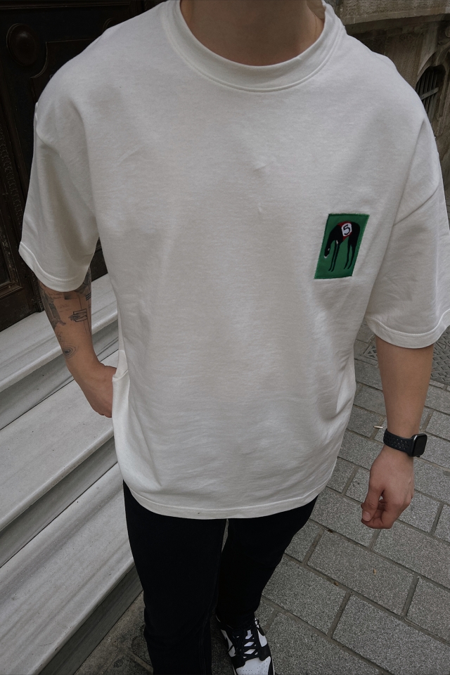 Beyaz Oversize Tişört ATE5130