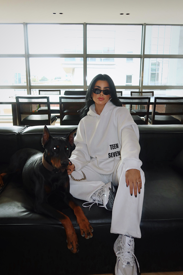 Beyaz Darcey Eşofman Takım ATE-3710 - EYYO