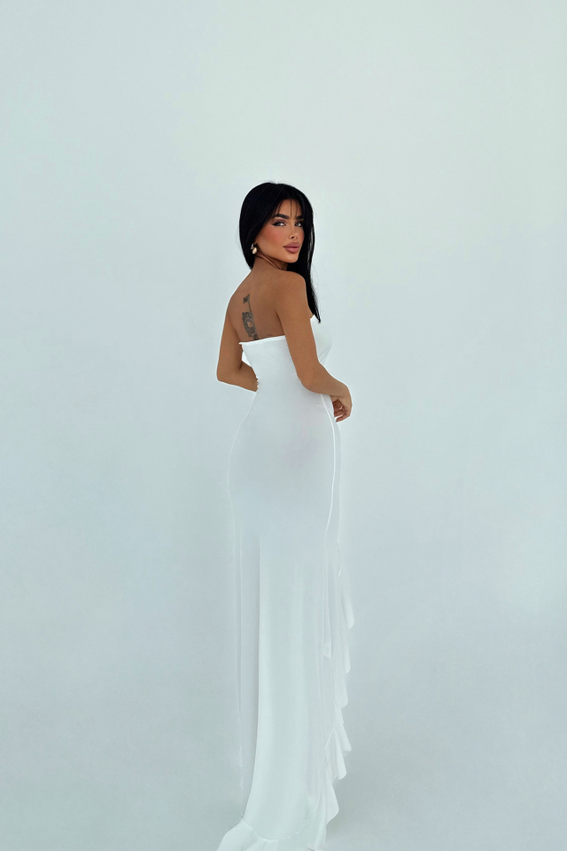 Beyaz Lilas Elbise ATE-2934
