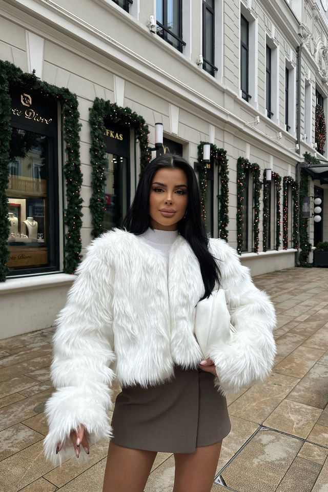 Beyaz Ruby Kısa Kürk ATE-0677 - EYYO