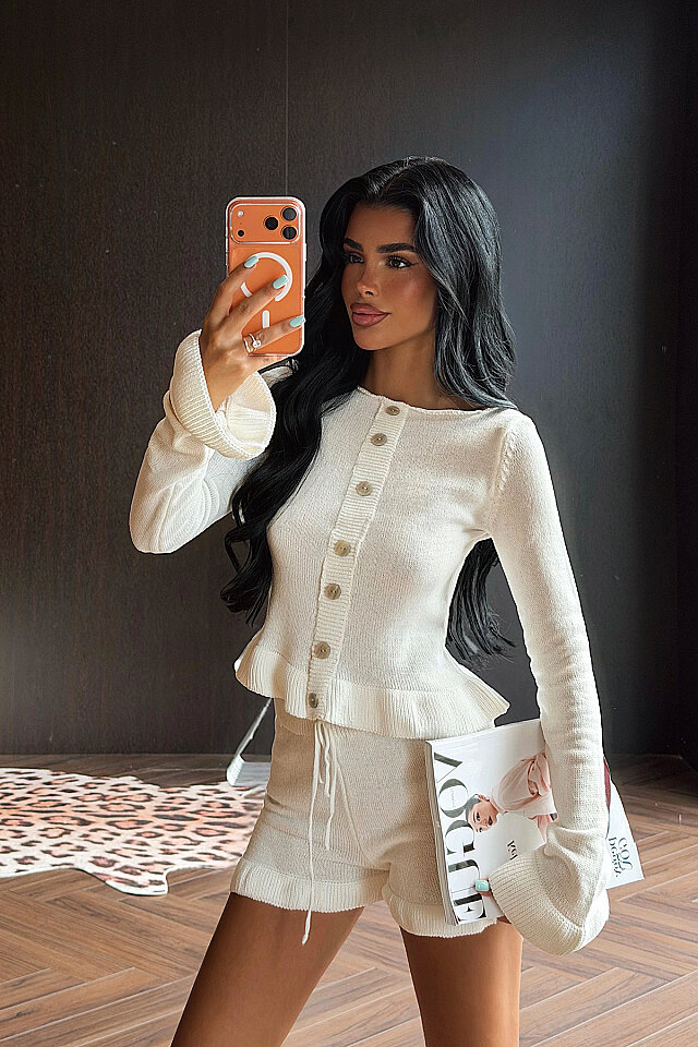 Beyaz Soft Knit Takım