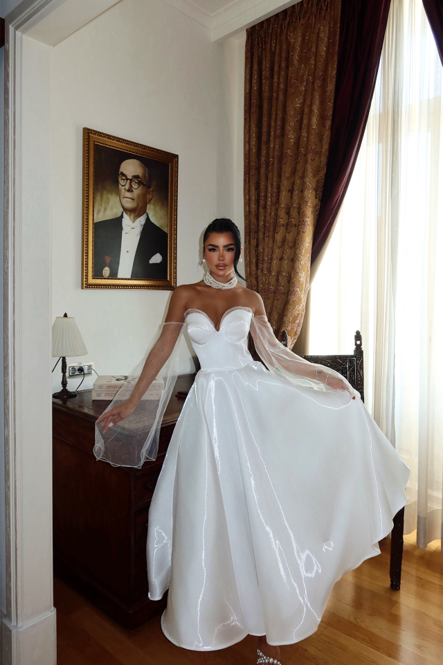 Beyaz Maisy Abiye ATE-3278