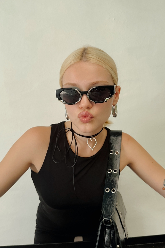 Black Frame Detail Glasses ATEL2291