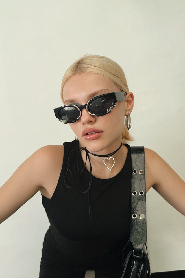 Black Frame Detail Glasses ATEL2291
