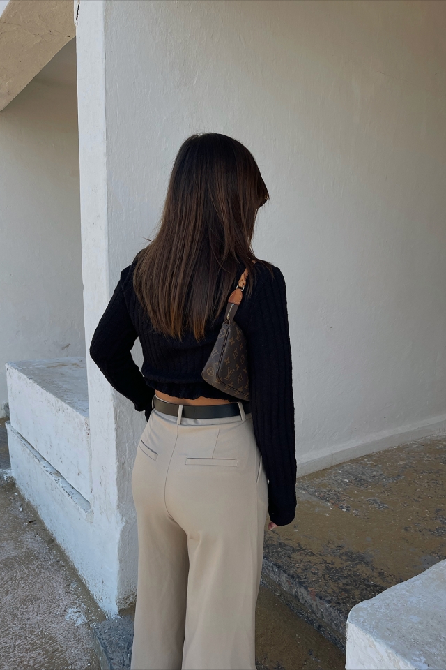 Black Knitwear Sweater ATE2040