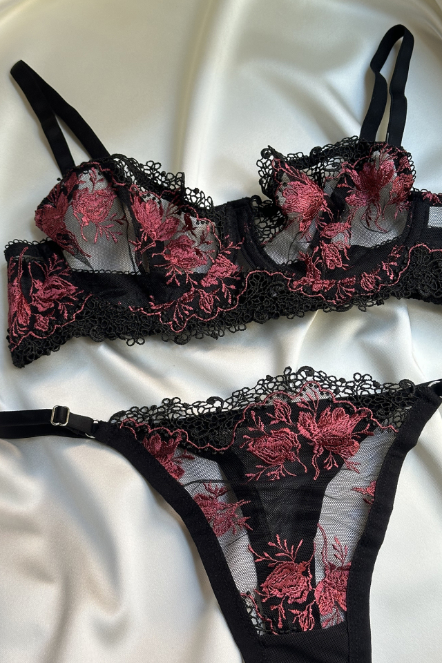 Black Lace Detail Underwear ATE-1674