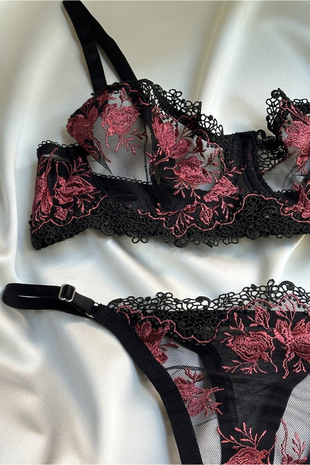 Black Lace Detail Underwear ATE-1674
