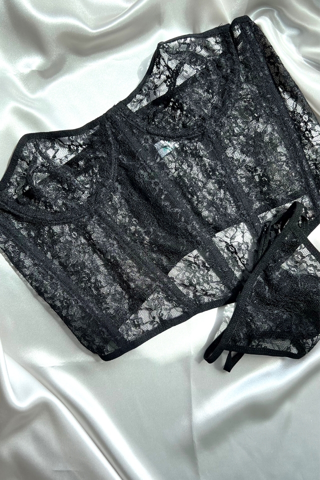 Black Lace Detail Underwear ATE5166 - 