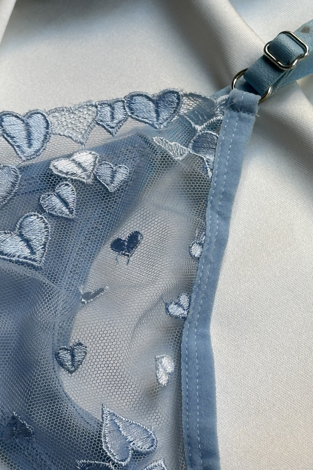 Blue Flower Detail Underwear ATE-1672