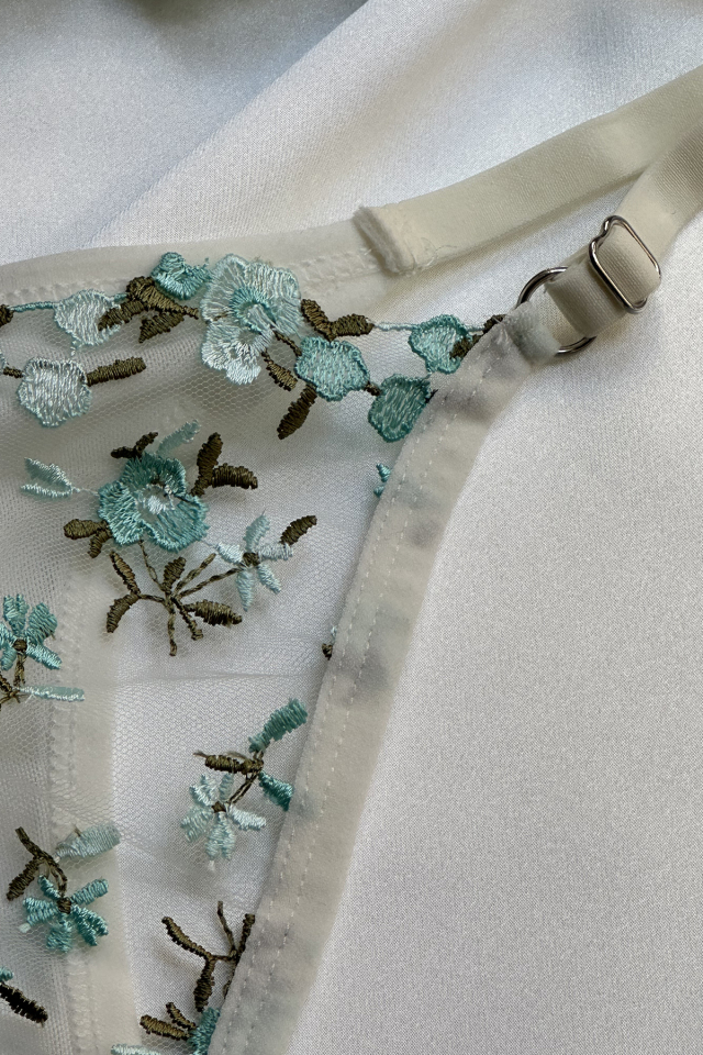 Blue Lace Detail Underwear ATE-1675