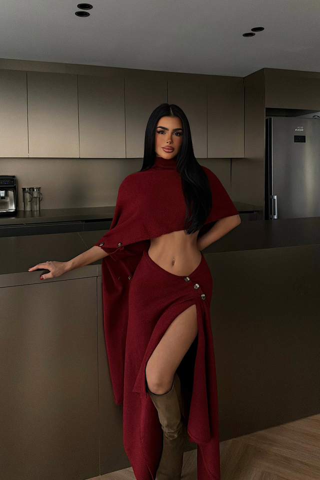 Bordo Suzette Triko Takım