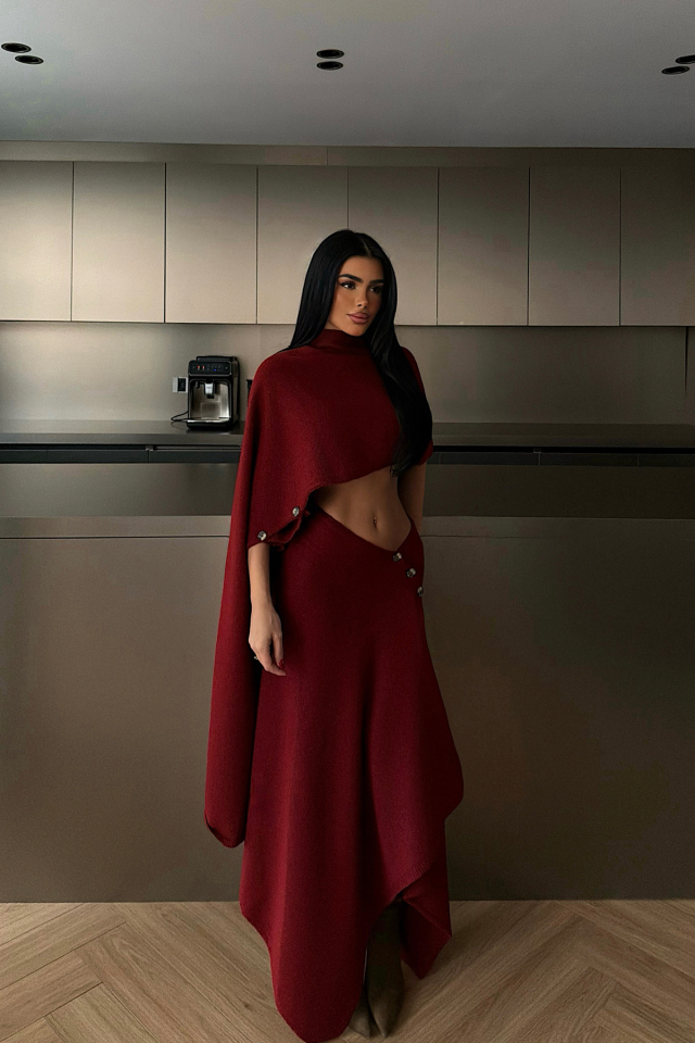 Bordo Suzette Triko Takım