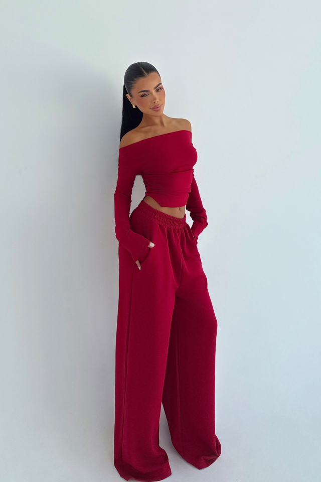 Bordo Chyler Tracksuit Takım ATE-3480