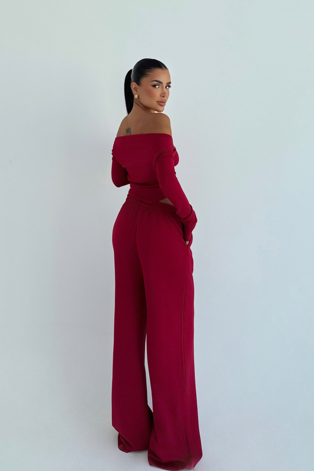 Bordo Chyler Tracksuit Takım ATE-3480