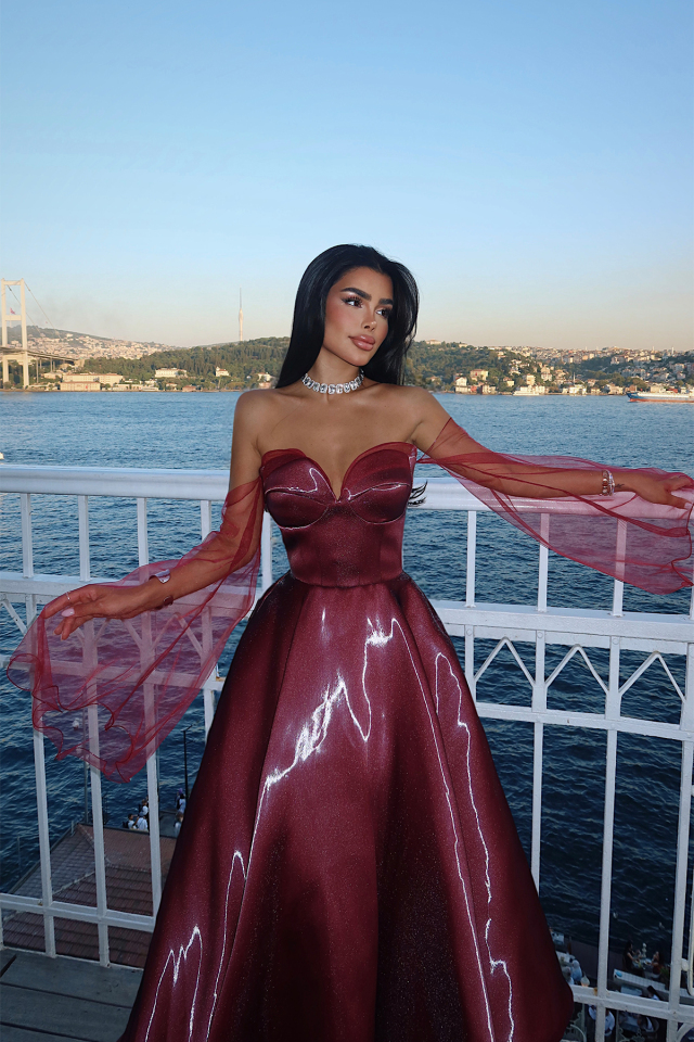 Bordo Maisy Abiye ATE-3277