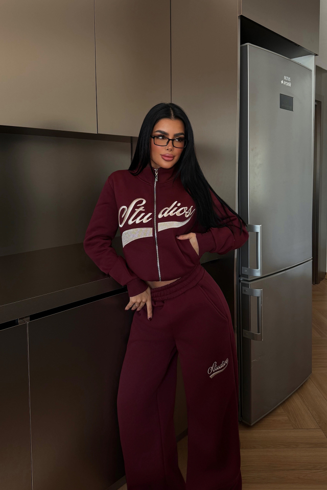 Bordo Studioy Eşofman Takım ATE-4179