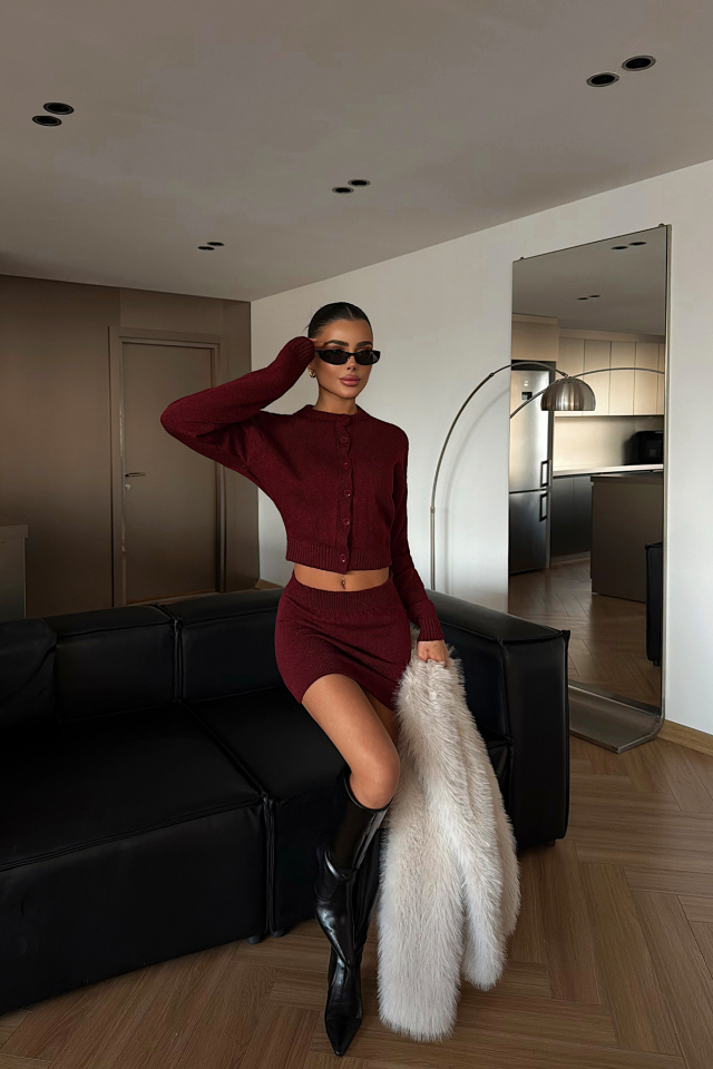 Bordo Kourty triko takım
