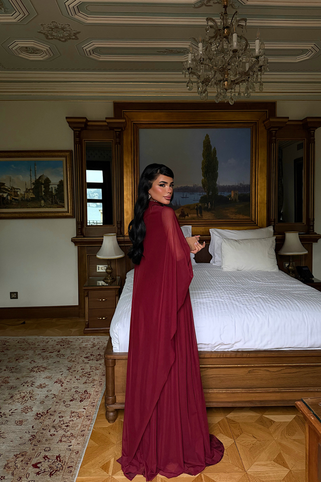 Bordo Marika Elbise ATE-4791