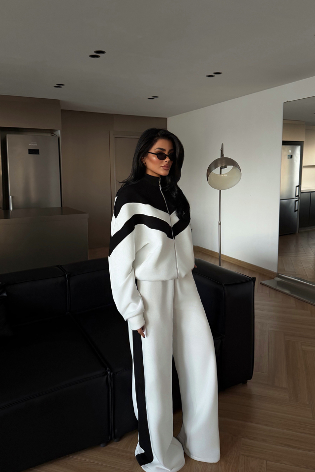 Beyaz Bennyc Eşofman Takımı ATE-4027 - EYYO